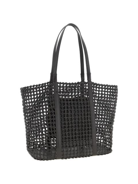 STAUD hand-woven embossed logo getaway shopping bag - Brown - zdjęcie produktu nr 2