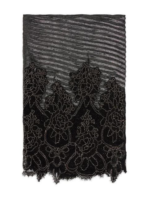 Valentino Garavani lace fringed scarf - Black - zdjęcie produktu nr 1
