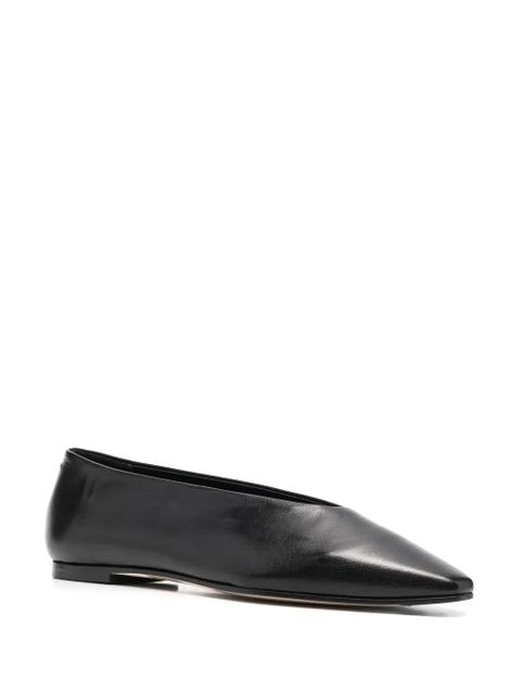 Aeyde Betty pointed ballerina shoes - Black