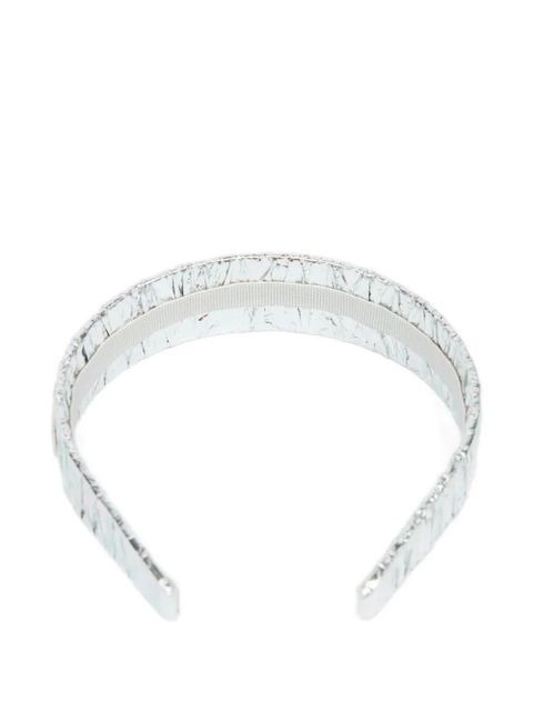 MM6 Maison Margiela logo-plaque headband - Silver - zdjęcie produktu nr 2