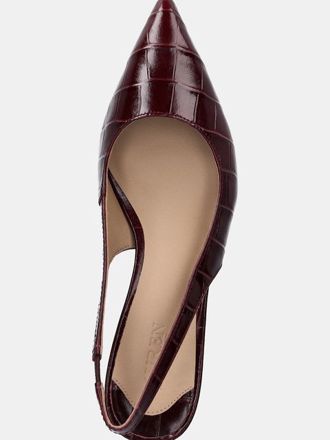 Lauren Ralph Lauren szpilki skórzane Lolah II kolor bordowy 802980117003