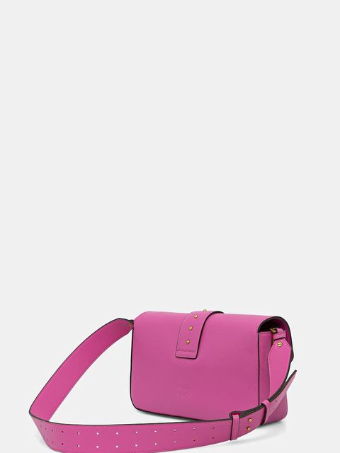 Pinko torebka skórzana kolor różowy 104524 A0QO