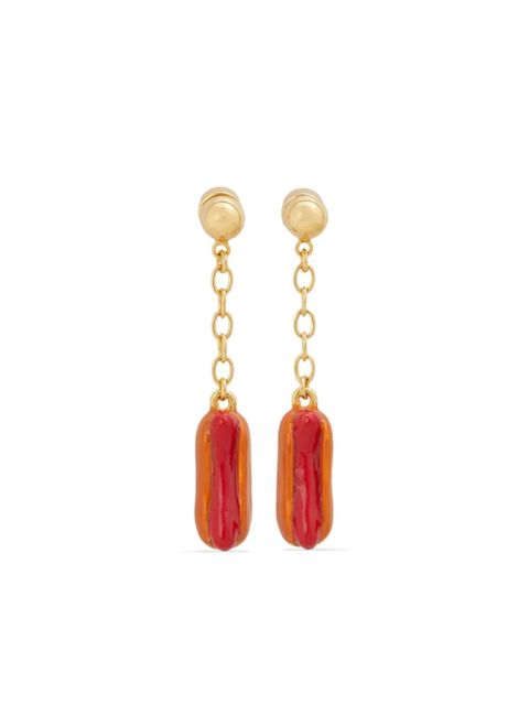Marni hot dog-motif drop earrings - Orange - zdjęcie produktu nr 1