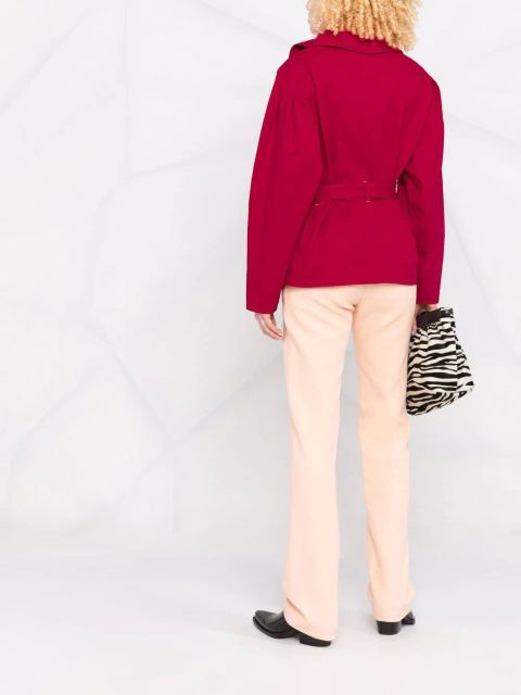 ISABEL MARANT Dipazo belted wide-collar jacket - Red