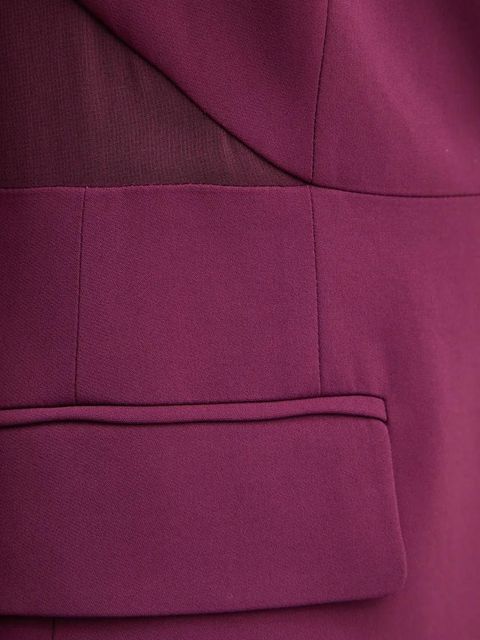 Pinko marynarka kolor fioletowy jednorzędowa gładka 104072 A243