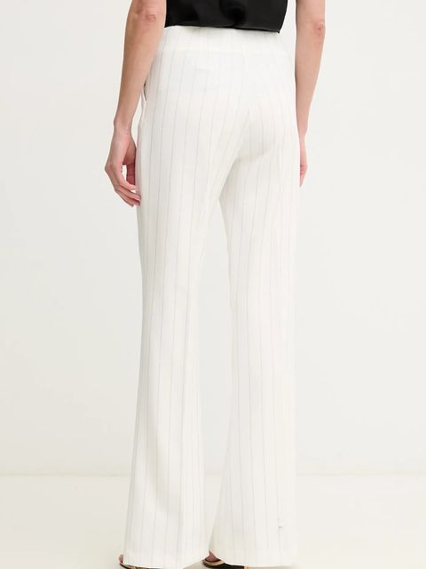 ERMANNO Firenze spodnie damskie kolor biały szerokie high waist 56TP004EV7