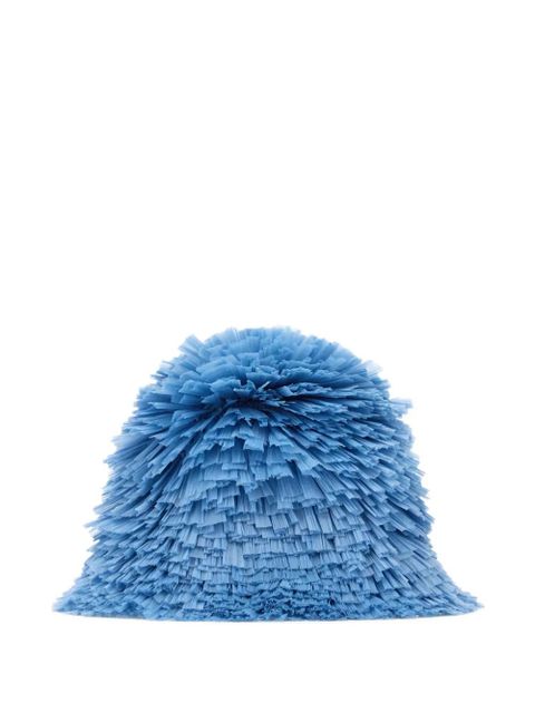 Prada logo-plaque hat - Blue