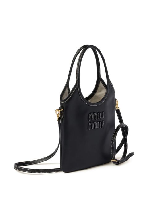 Miu Miu Ivy leather tote bag - Black