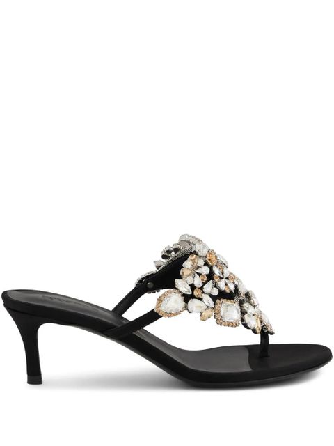 Rabanne crystal-embellished sandals - Black - zdjęcie produktu nr 1
