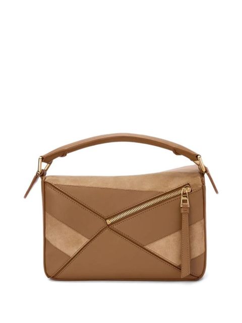 LOEWE small Puzzle striped tote bag - Brown - zdjęcie produktu nr 2