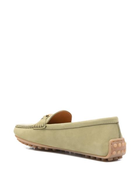 Tod's logo-detail loafers - Green