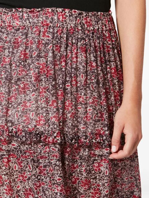 MARANT ÉTOILE Volomia ruffled maxi skirt - Red