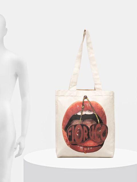 Fiorucci torebka bawełniana Mouth Print