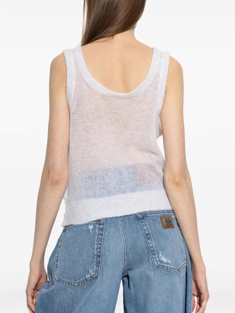 American Vintage scoop-neck top - White