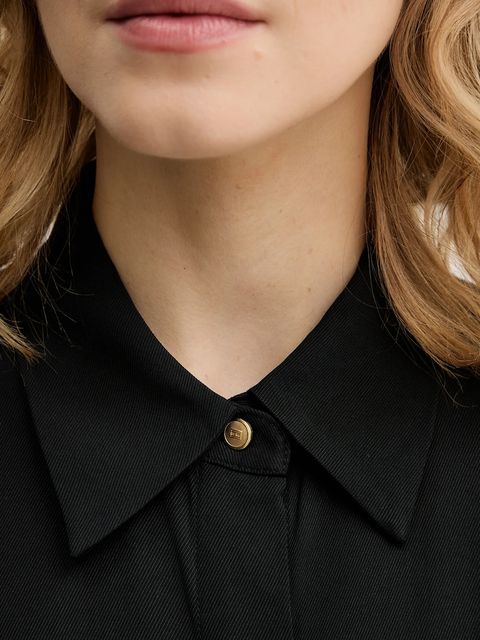 Tommy Hilfiger koszula damska kolor czarny regular z kołnierzykiem klasycznym WW0WW48180