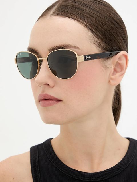 Ray-Ban okulary przeciwsłoneczne kolor złoty 0RB3766CH