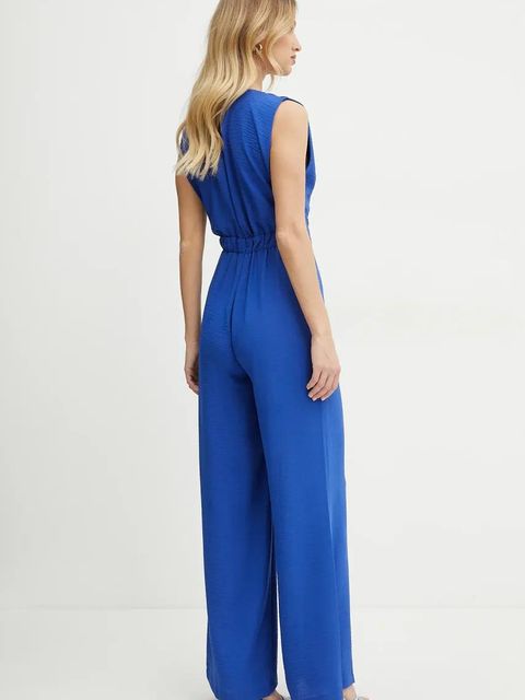 Morgan kombinezon PILOU.F kolor fioletowy z dekoltem w szpic PILOU.F