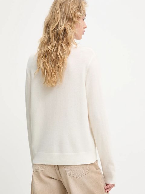 Answear.LAB sweter z wełny merino damski kolor beżowy lekki - zdjęcie produktu nr 2