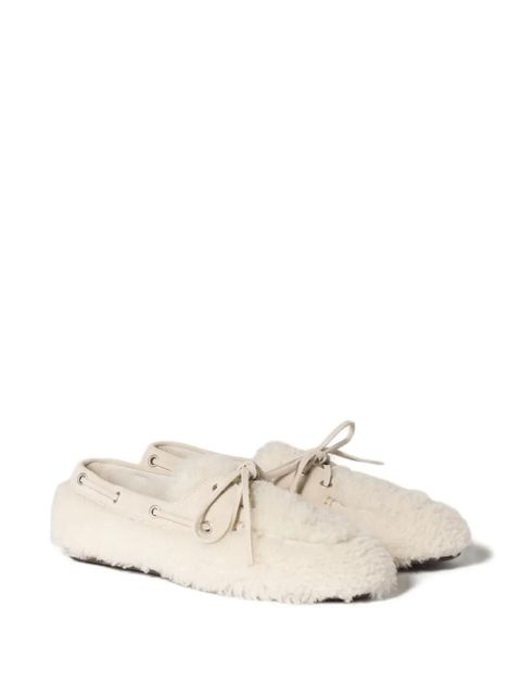Miu Miu shearling loafers - Neutrals - zdjęcie produktu nr 2
