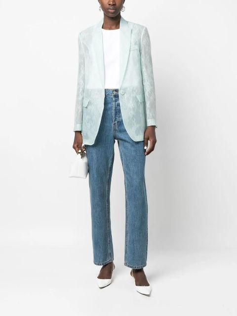 TWINSET lace-trim blazer - Green - zdjęcie produktu nr 2