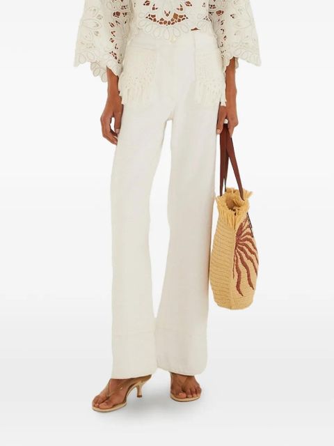 FARM Rio crochet-pockets trousers - White - zdjęcie produktu nr 1