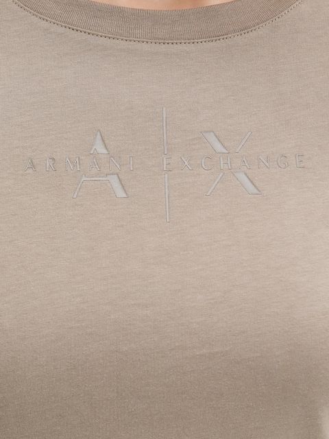 Armani Exchange t-shirt bawełniany damski kolor zielony XW001366 AF10356