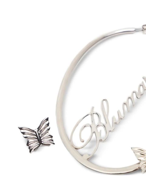 Blumarine logo-lettering earrings - Silver