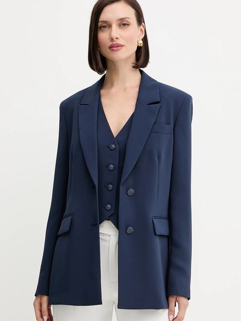 Guess marynarka THEOLINE kolor granatowy jednorzędowa gładka W5YN46 WGHC2 - zdjęcie produktu nr 1