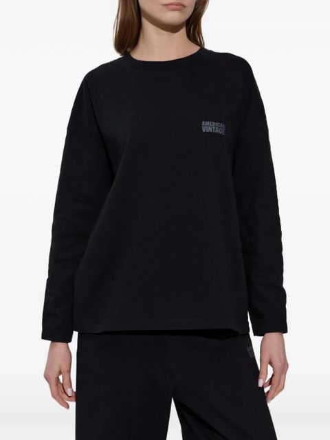 American Vintage Gixy long-sleeve T-shirt - Black