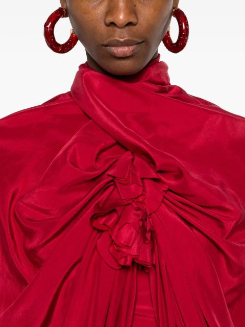 Alexander McQueen ruffled maxi dress - Red