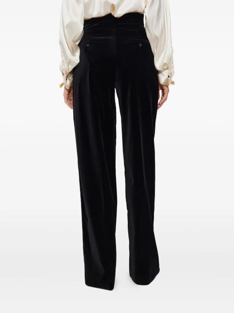 Max Mara pleated velvet trousers - Black