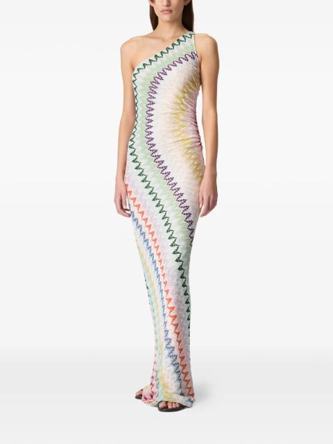 Missoni one-shoulder zig-zag maxi dress - Neutrals - zdjęcie produktu nr 2