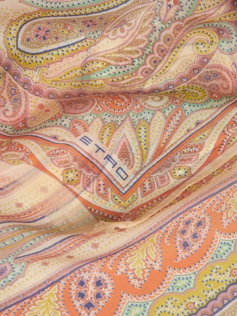 ETRO printed silk scarf - Orange