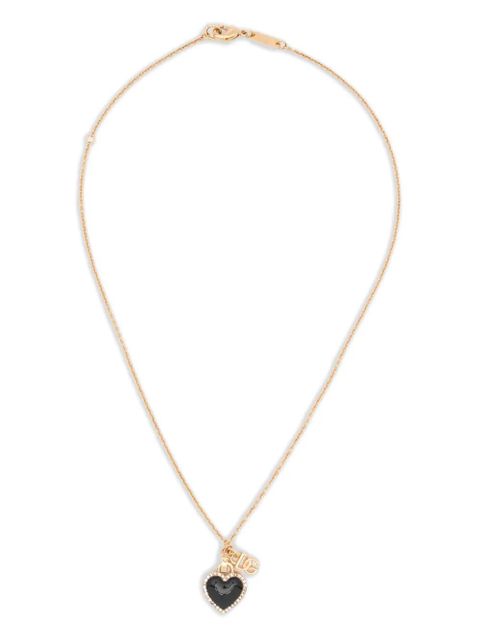 Dolce & Gabbana crystals heart-charm necklace - Gold - zdjęcie produktu nr 1