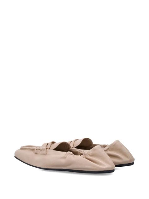 Miu Miu ruched moccasin loafers - Neutrals - zdjęcie produktu nr 2