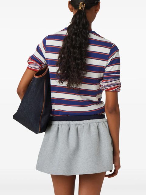 Miu Miu striped cotton T-shirt - Blue