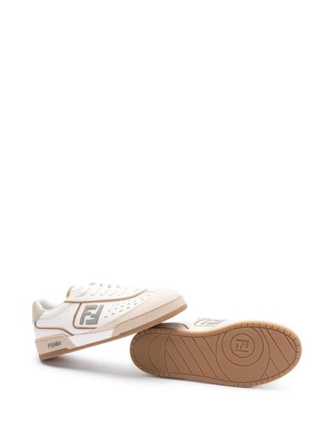 FENDI Multicolor leather Fendi Match sneakers - White