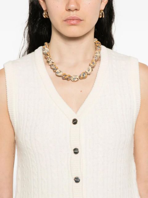 SANDRO ribbed buttoned cardigan - Neutrals