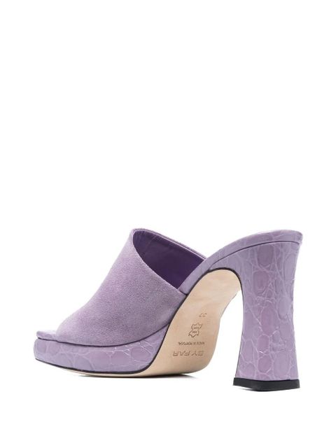 BY FAR 90mm suede sandals - Purple