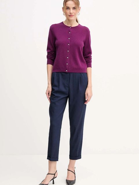 United Colors of Benetton spodnie damskie kolor granatowy 4962DF079