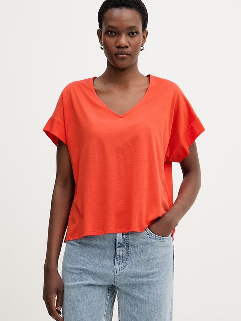 United Colors of Benetton T-shirt damski z bawełną - zdjęcie produktu nr 2