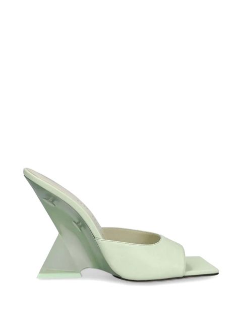 The Attico sculptural-heel leather sandals - Green - zdjęcie produktu nr 1
