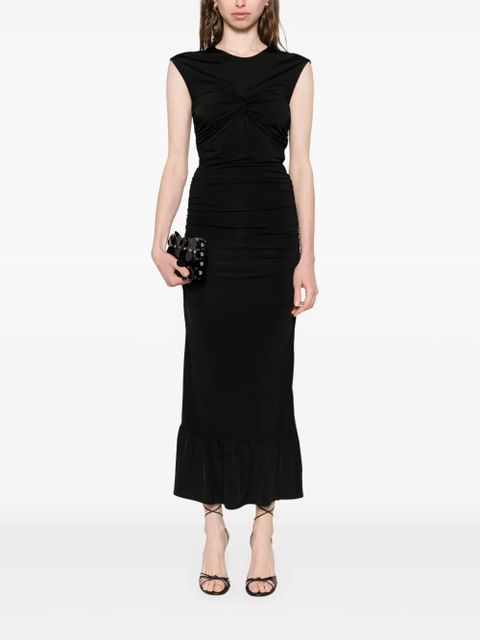 SANDRO knot-detail maxi dress - Black
