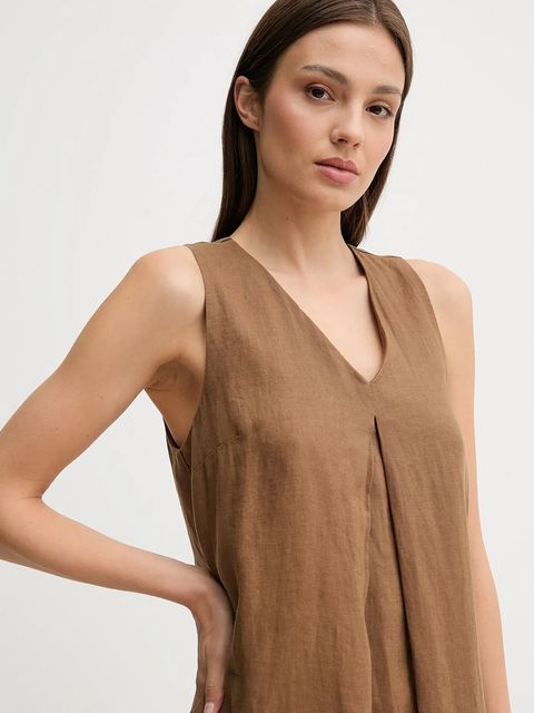 United Colors of Benetton sukienka lniana