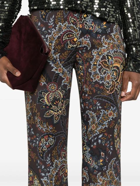 ETRO paisley-print flared trousers - Black