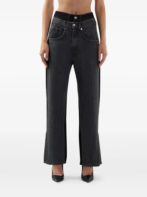 GCDS logo-patch jeans - Grey