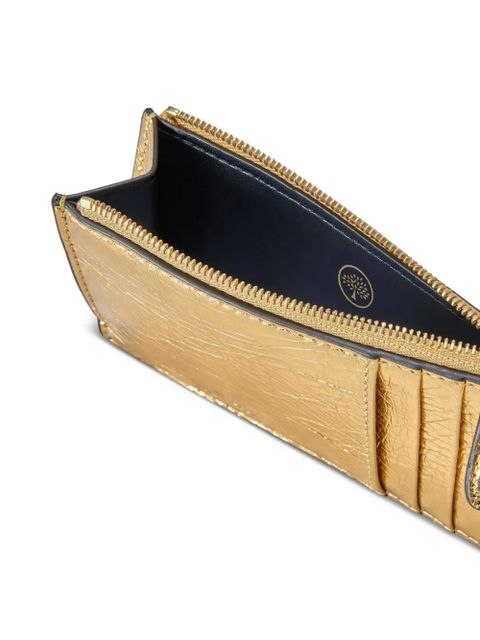 Mulberry Continental zipped long leather card holder - Gold