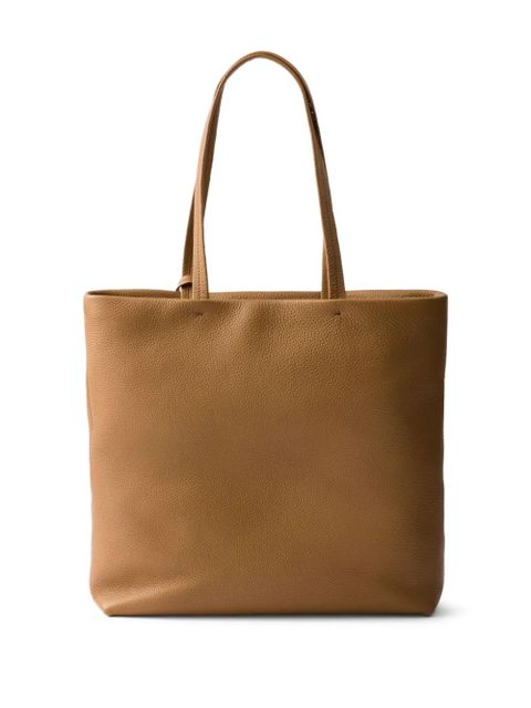 Prada large leather tote bag - Brown