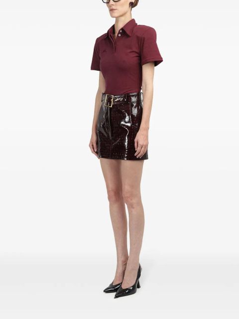 Rowen Rose belted mini skirt - Red