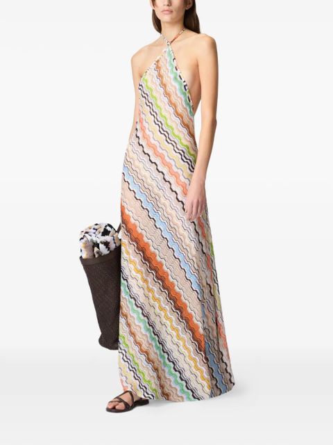 Missoni patterned halterneck maxi dress - Neutrals - zdjęcie produktu nr 2